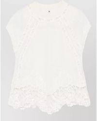 Ermanno Scervino - Cashmere Lace Knit Top High Neck - Lyst