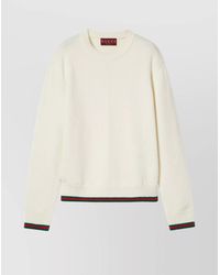 Gucci - Cashmere Wool Crew Neck Jumper - Lyst