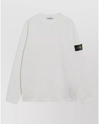 Stone Island - Crew Neck Sweater Long Sleeves Ribbed Finishes - Lyst