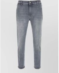 PT Torino - Stretch Denim Jeans Rolled Cuffs Five Pockets - Lyst