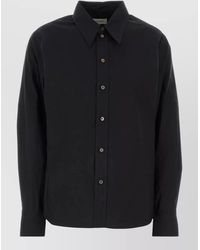 Lemaire - Silk Blend Poplin Shirt - Lyst
