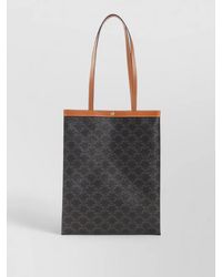 Celine - Leather Logo-Print Tote Bag - Lyst