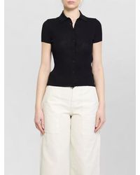 Balenciaga - Ribbed Fitted Short-Sleeve Polo Shirt - Lyst