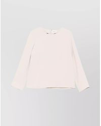 P.A.R.O.S.H. - Buttoned Long Sleeve Blouses With Back Slit - Lyst