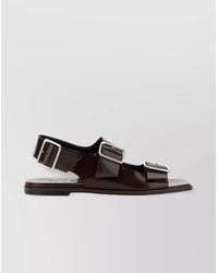 Aeyde - Square Toe Flat Sole Open Sandals - Lyst