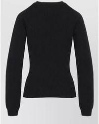 Moncler - Virgin Wool Fine-Ribbed Slim-Fit Long-Sleeve Sweater - Lyst