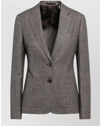 Burberry - Single Breasted Notch Lapel Tailored Jacket - Lyst