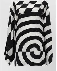 Dries Van Noten - Charlie Viscose Blouse Geometric Draped Design - Lyst