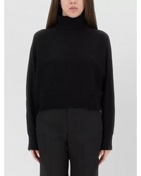 Michael Kors - Wool Jersey Turtleneck Cropped Top - Lyst