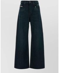 DIESEL - Denim Wide-Leg Trousers - Lyst