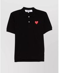 COMME DES GARÇONS PLAY - Cotton Short-Sleeve Polo Shirt - Lyst
