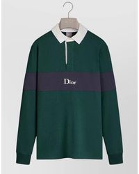 Dior - Polo Shirt Contrast Collar Long Sleeves - Lyst