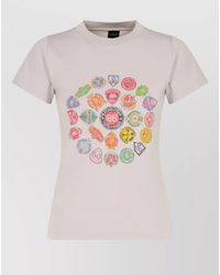 Balenciaga - Logo Print Cotton Crew Neck Short Sleeve T-Shirt - Lyst
