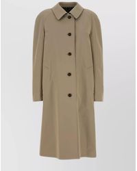 Miu Miu - Cotton Single Breasted Trench Coat - Lyst