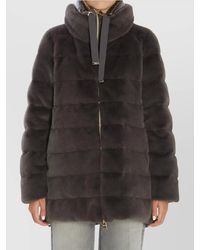 Herno - Down Jacket With Faux Fur And Collar - Lyst