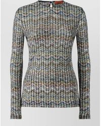 Missoni - Zigzag Knit Crewneck Sweater - Lyst