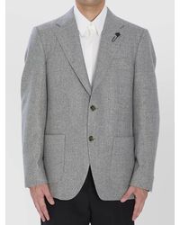 Lardini - Wool And Cashmere Check Jacket - Lyst