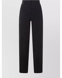 Giorgio Armani - High Waist Wide Leg Trousers With Frayed Bottom - Lyst