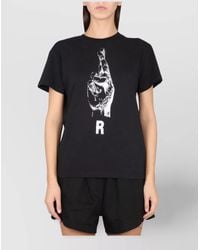 Raf Simons - Logo Print Cotton T-Shirt - Lyst