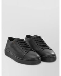 Santoni - Leather Low-Top Lace-Up Sneakers - Lyst