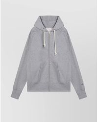 Champion - Cotton Hoodie With Drawstring And Kangaroo Pocket - Lyst