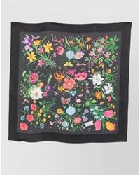 Gucci - Flora Silk Square Foulard Gg Supreme - Lyst