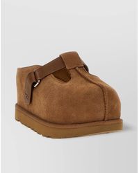 UGG - Open Toe Suede Clogs With Rubber Sole - Lyst