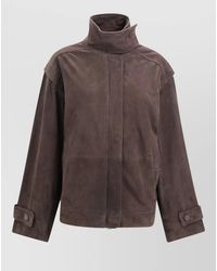 ROTATE BIRGER CHRISTENSEN - Leather Oversized Single-Breasted Coat - Lyst