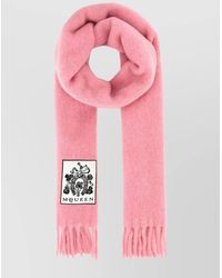 McQueen - Fringed Edges Alpaca Blend Scarf - Lyst
