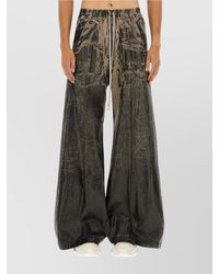 Rick Owens - Wide-Leg Trousers With Drawstring And Pockets - Lyst