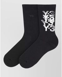 Y-3 - Ribbed Socks Featuring Signature Logo Detail - Lyst