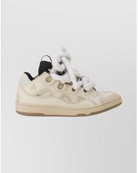 Lanvin - Leather Low-Top Sneakers - Lyst