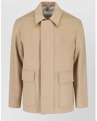 Lardini - Mid Length Tailored Coat Notched Collar Pockets - Lyst