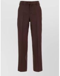 PT Torino - Emma Straight Leg Twill Trousers Belt Loops - Lyst