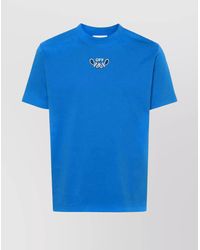 Off-White c/o Virgil Abloh - Ribbed Logo Print Cotton T-Shirt - Lyst