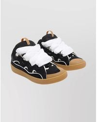 Lanvin - Casual Sneakers With Contrasting Sole And Pull Tab - Lyst