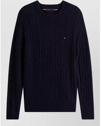 Tommy Hilfiger - Lambswool Cable-Knit Crew-Neck Jumper - Lyst