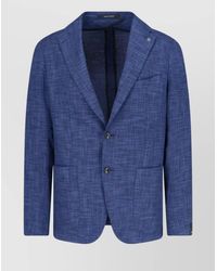 Tagliatore - Tailored Jacket With Buttoned Cuffs And Front Pockets - Lyst
