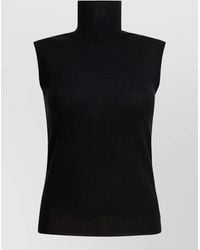Sportmax - Wool Mock Neck Sleeveless Top - Lyst