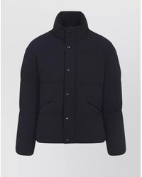 Giorgio Armani - Quilted High Collar Jacket With Front Pockets - Lyst