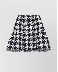Balmain - Mini Pied De Poule Skirt - Lyst