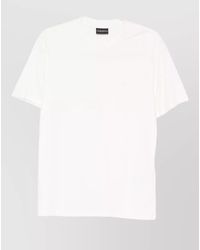 Emporio Armani - Silk Blend Logo Short-Sleeve T-Shirt - Lyst