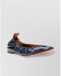 Lanvin - Elasticated Trim Flat Sole Ballerina Shoes - Lyst