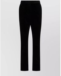 Max Mara - Soft Texture Trousers With Button Detail And Side Stripe - Lyst