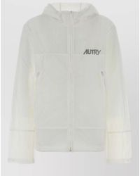 Autry - Nylon Hooded Windbreaker Jacket Long Sleeves - Lyst
