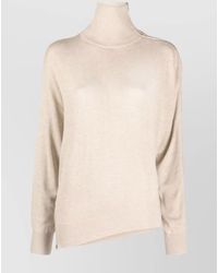 Isabel Marant - Wool Jumper With High Neck And Asymmetric Hem - Lyst