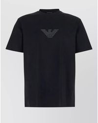 Emporio Armani - Cotton Logo-Appliqué Regular-Fit Crew-Neck T-Shirt - Lyst
