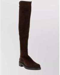 Stuart Weitzman - Over-The-Knee Block Heel Round Toe Boots - Lyst