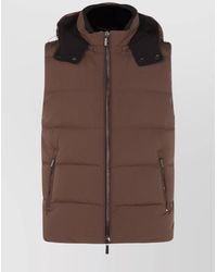 Moorer - Hooded Quilted Down Jackets With Side Zip Pockets - Lyst