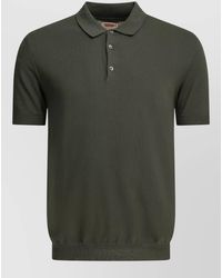 Baracuta - Polo Collar Shirt Ribbed Cuffs Short Sleeves - Lyst